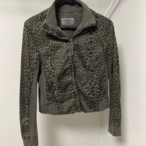 Marble Leopard Print Women's Jacket